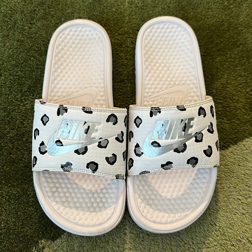 Nike Cheetah Print Slides